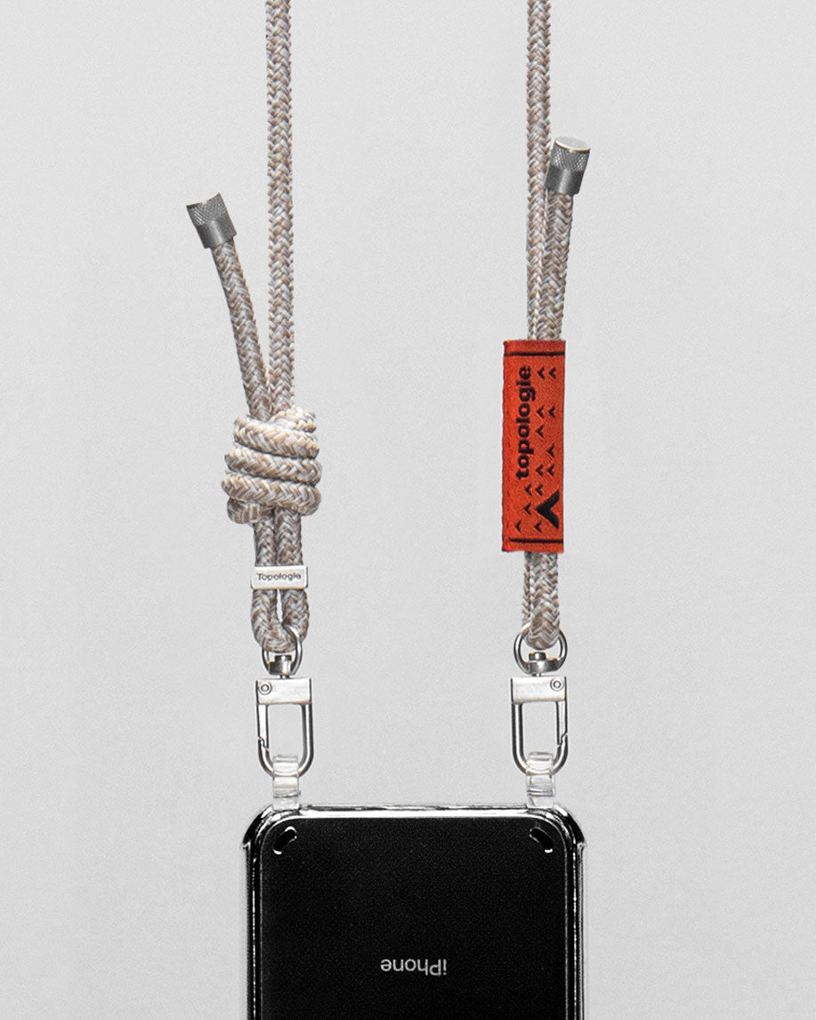 Verdon Phone Case / Clear / 6.0mm Rope / Beige Melange