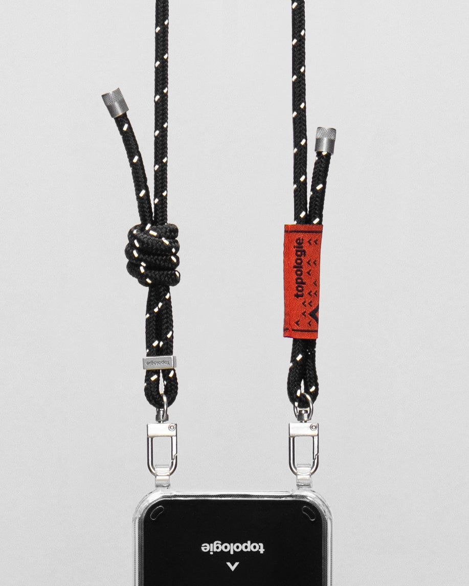 Verdon Phone Case / Clear / 6.0mm Rope / Black Reflective