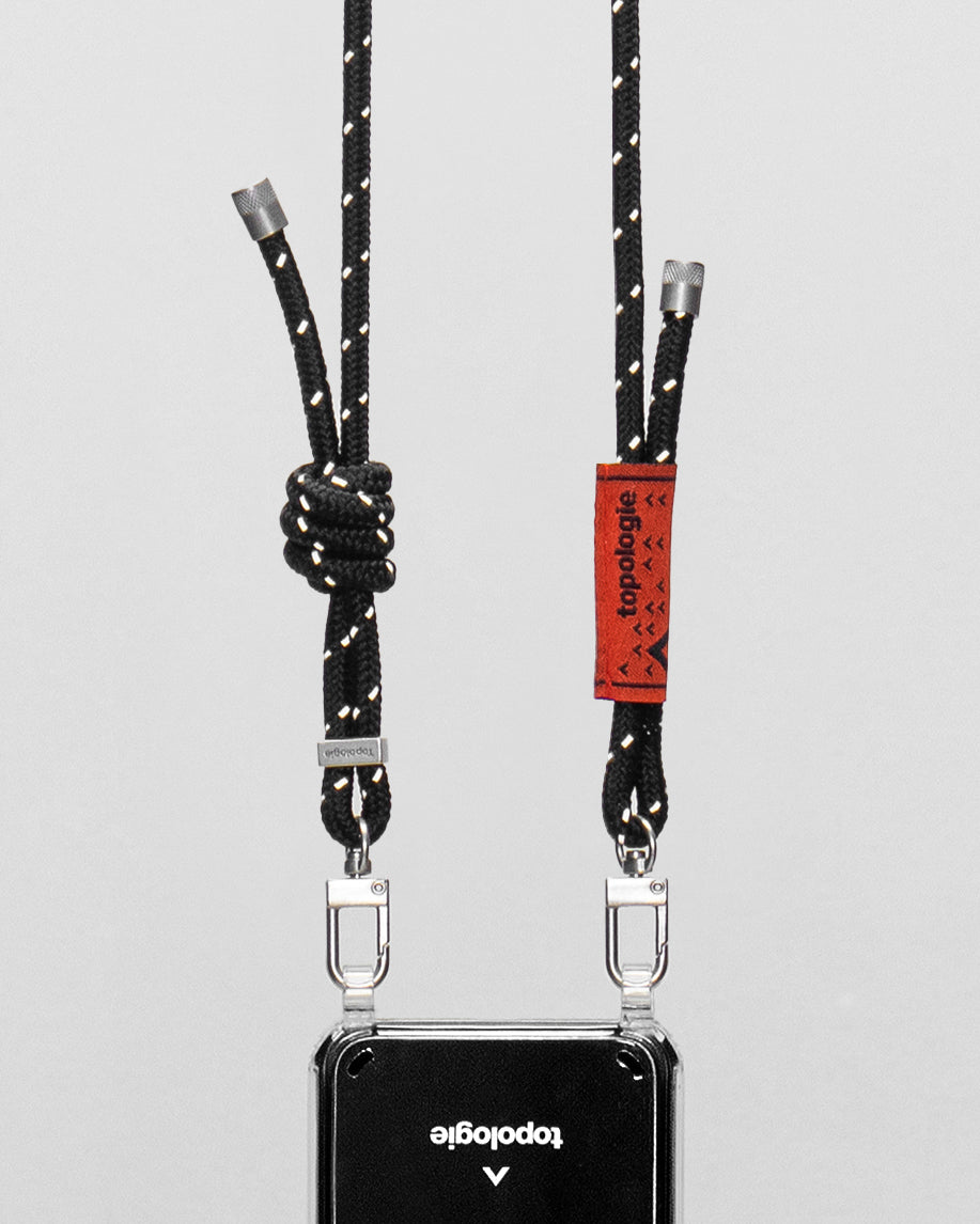 Verdon Phone Case / Clear / 6.0mm Rope / Black Reflective