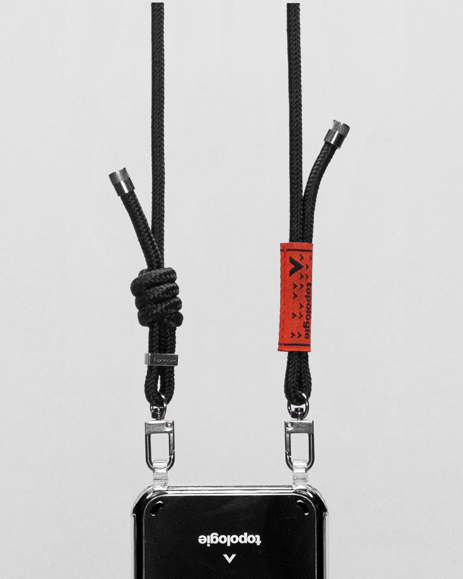 Verdon Phone Case / Clear / 6.0mm Rope / Black Solid