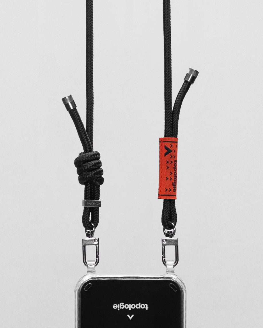 Verdon Phone Case / Clear / 6.0mm Rope / Black Solid