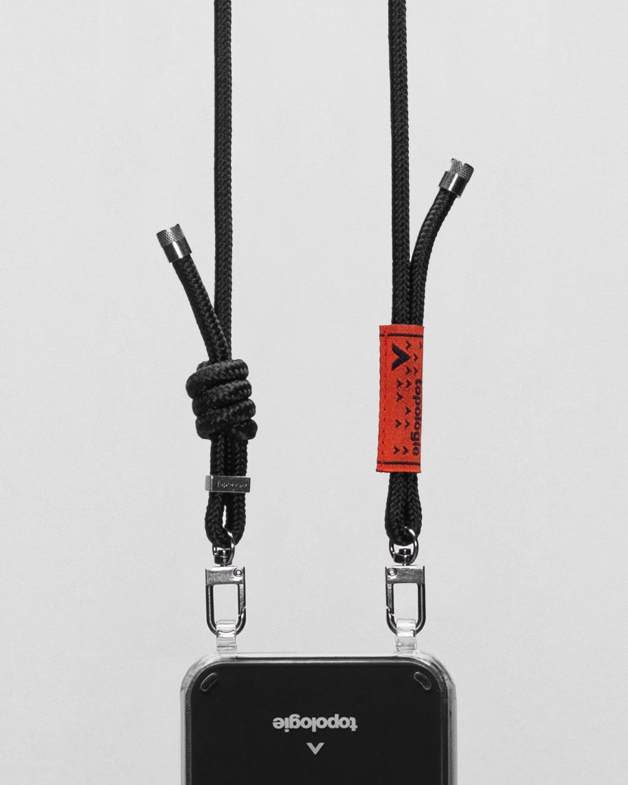 Verdon Phone Case / Clear / 6.0mm Rope / Black Solid
