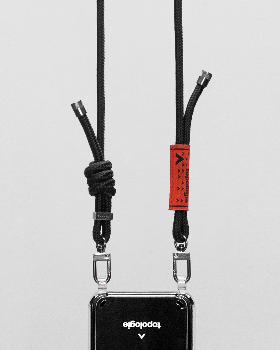Verdon Phone Case / Clear / 6.0mm Rope / Black Solid