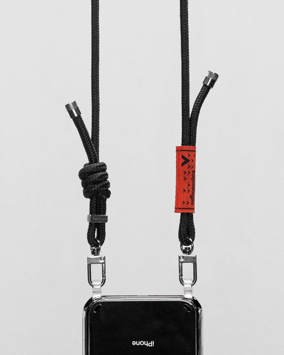 Verdon Phone Case / Clear / 6.0mm Rope / Black Solid