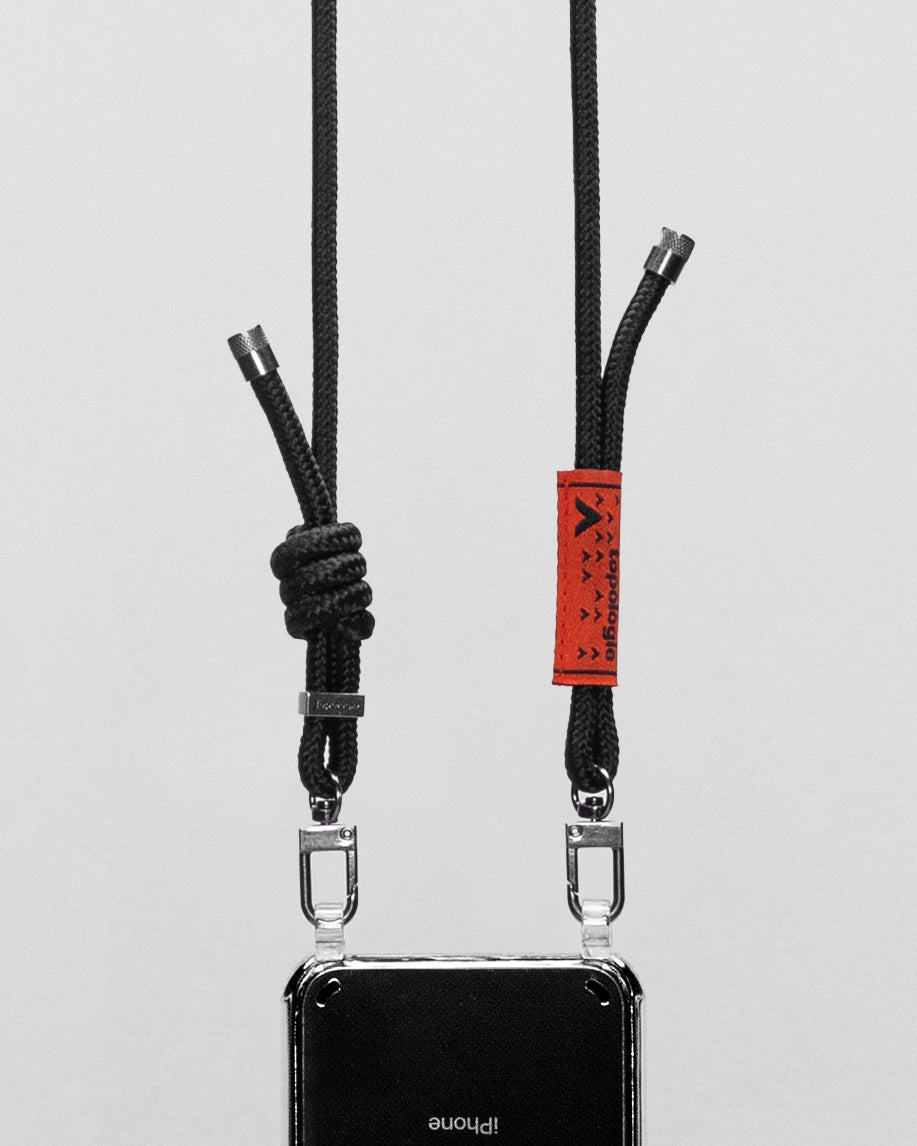 Verdon Phone Case / Clear / 6.0mm Rope / Black Solid