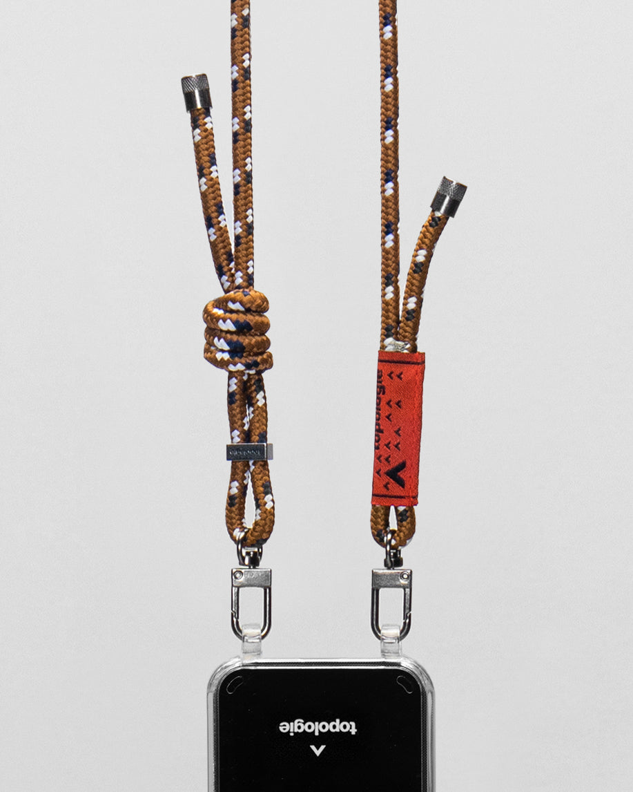Verdon Phone Case / Clear / 6.0mm Rope / Brown Navy