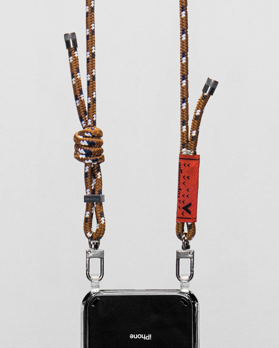 Verdon Phone Case / Clear / 6.0mm Rope / Brown Navy