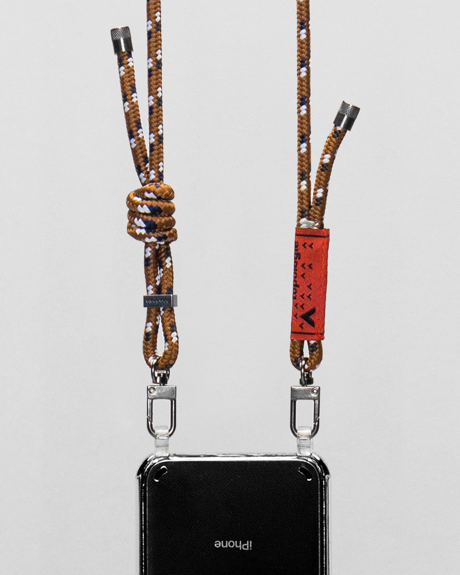 Verdon Phone Case / Clear / 6.0mm Rope / Brown Navy