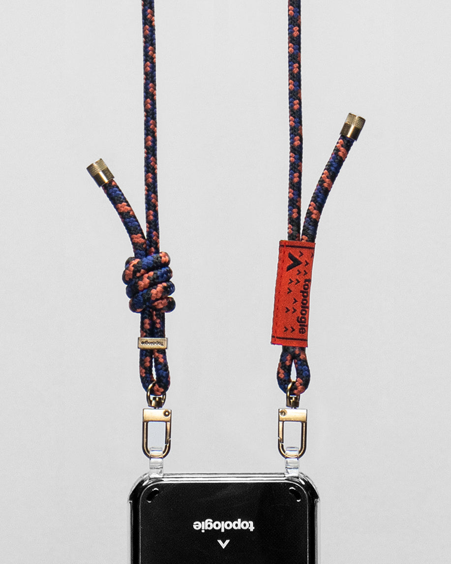Verdon Phone Case / Clear / 6.0mm Rope / Navy Orange