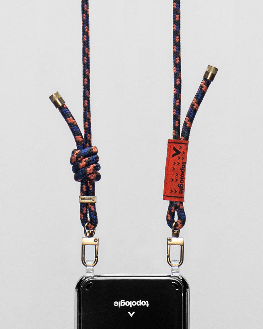 Verdon Phone Case / Clear / 6.0mm Rope / Navy Orange