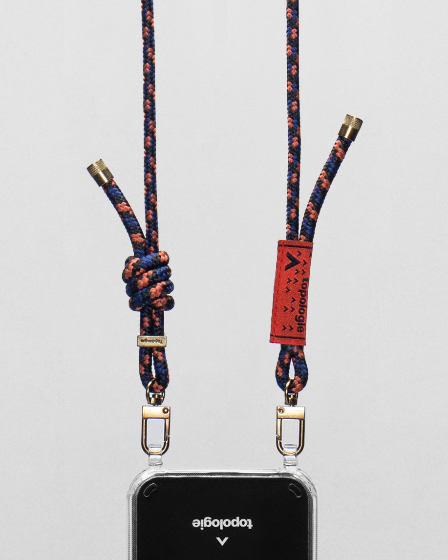 Verdon Phone Case / Clear / 6.0mm Rope / Navy Orange