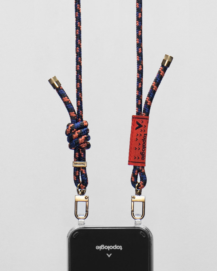 Verdon Phone Case / Clear / 6.0mm Rope / Navy Orange