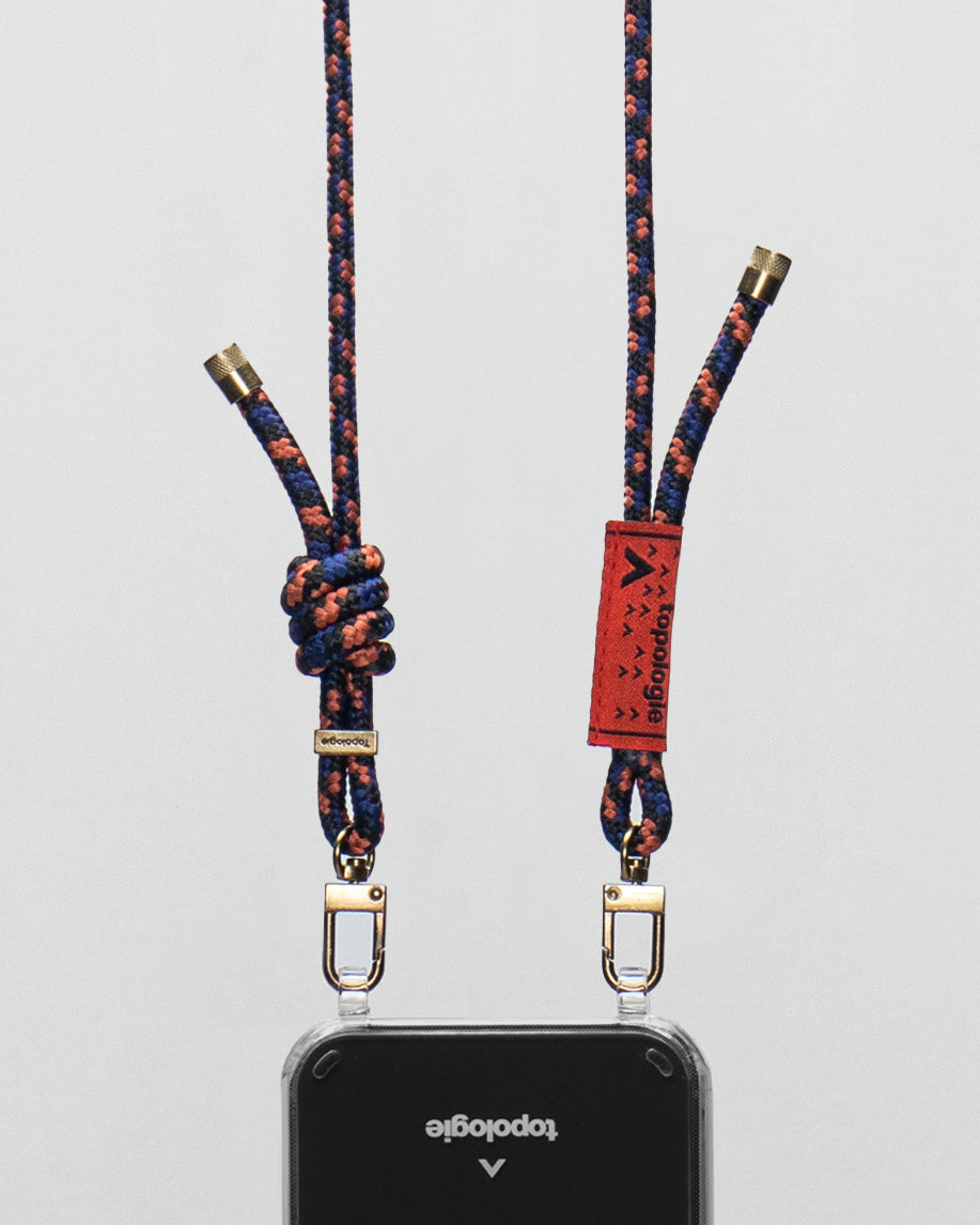 Verdon Phone Case / Clear / 6.0mm Rope / Navy Orange