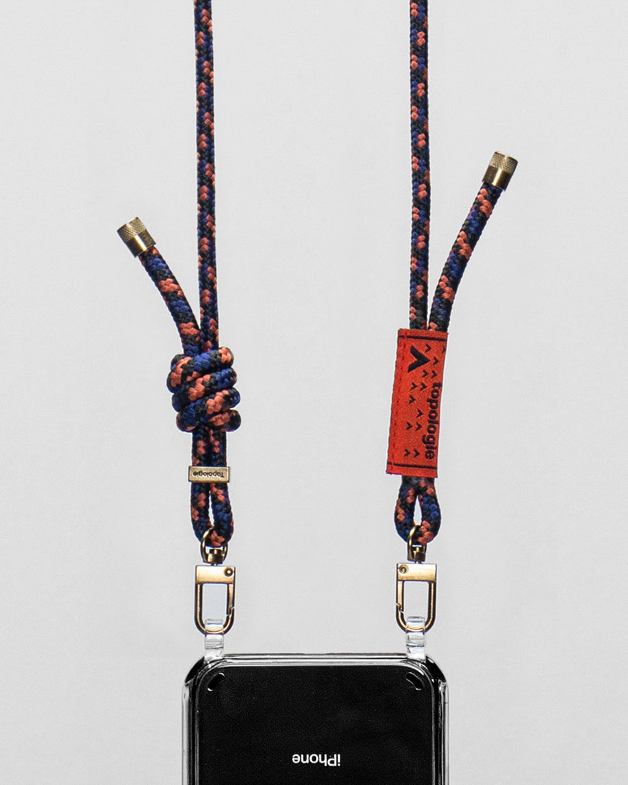 Verdon Phone Case / Clear / 6.0mm Rope / Navy Orange