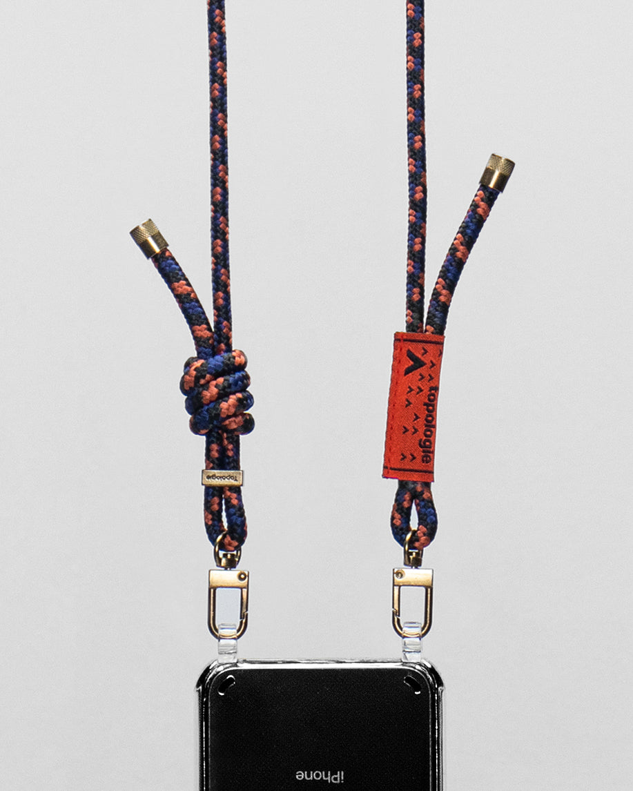 Verdon Phone Case / Clear / 6.0mm Rope / Navy Orange