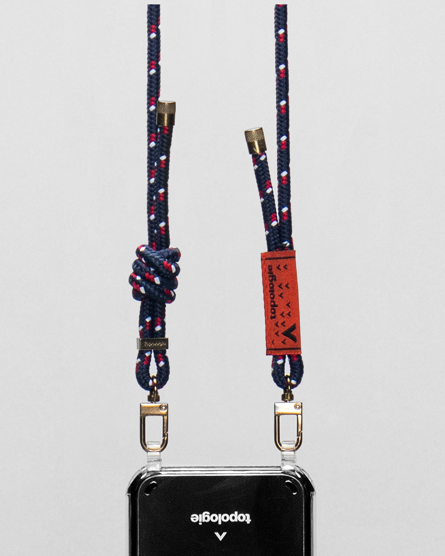 Verdon Phone Case / Clear / 6.0mm Rope / Navy Patterned