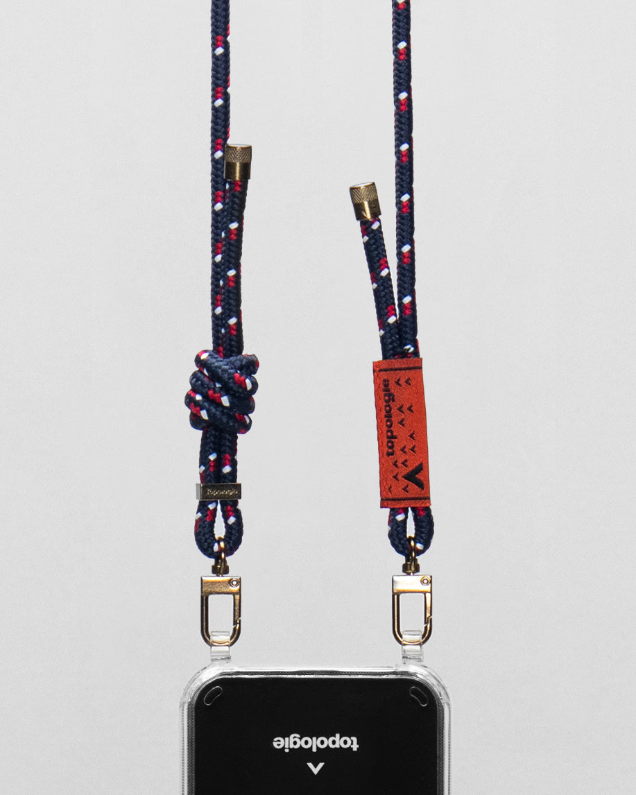 Verdon Phone Case / Clear / 6.0mm Rope / Navy Patterned