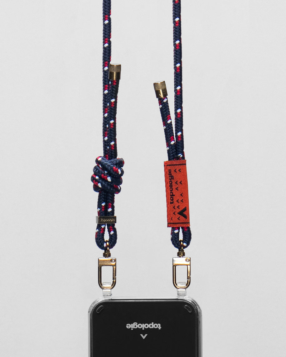 Verdon Phone Case / Clear / 6.0mm Rope / Navy Patterned