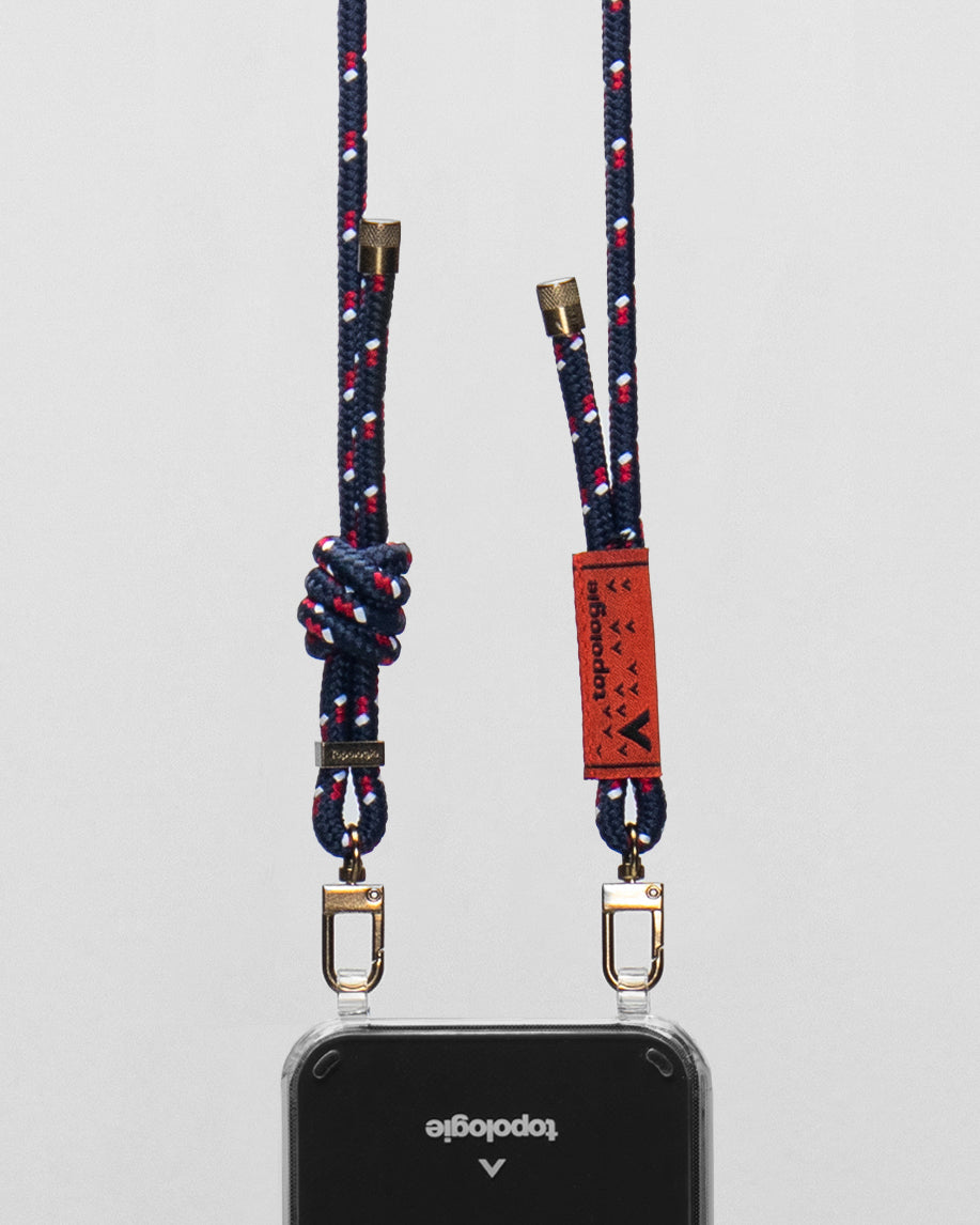 Verdon Phone Case / Clear / 6.0mm Rope / Navy Patterned