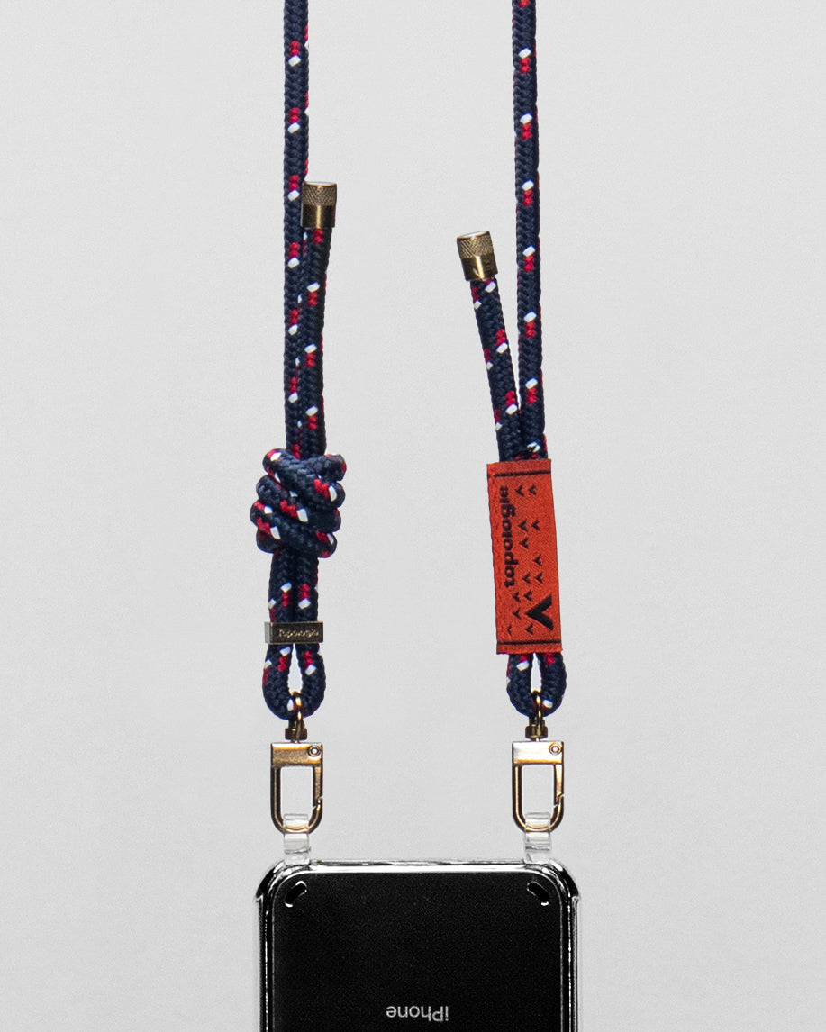 Verdon Phone Case / Clear / 6.0mm Rope / Navy Patterned