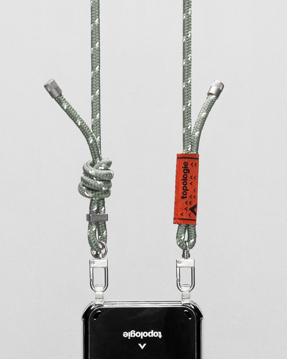 Verdon Phone Case / Clear / 6.0mm Rope / Sage Reflective