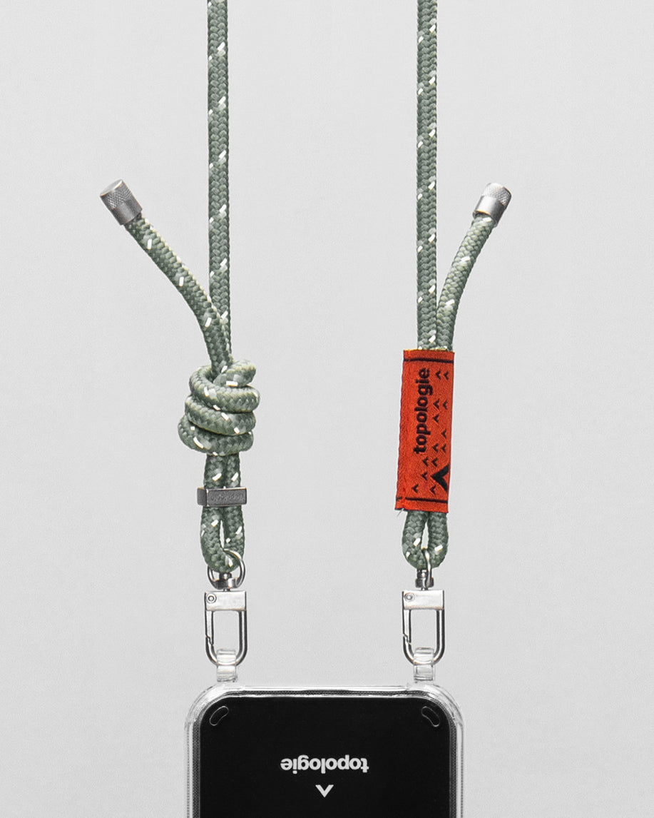 Verdon Phone Case / Clear / 6.0mm Rope / Sage Reflective