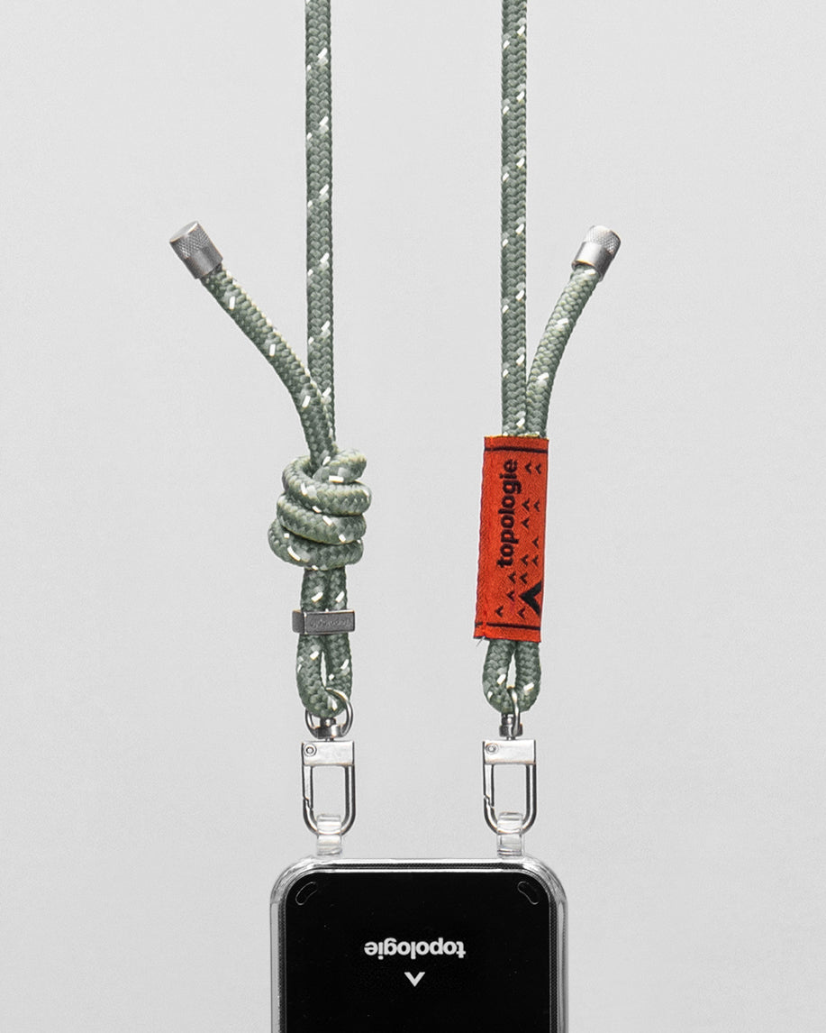 Verdon Phone Case / Clear / 6.0mm Rope / Sage Reflective