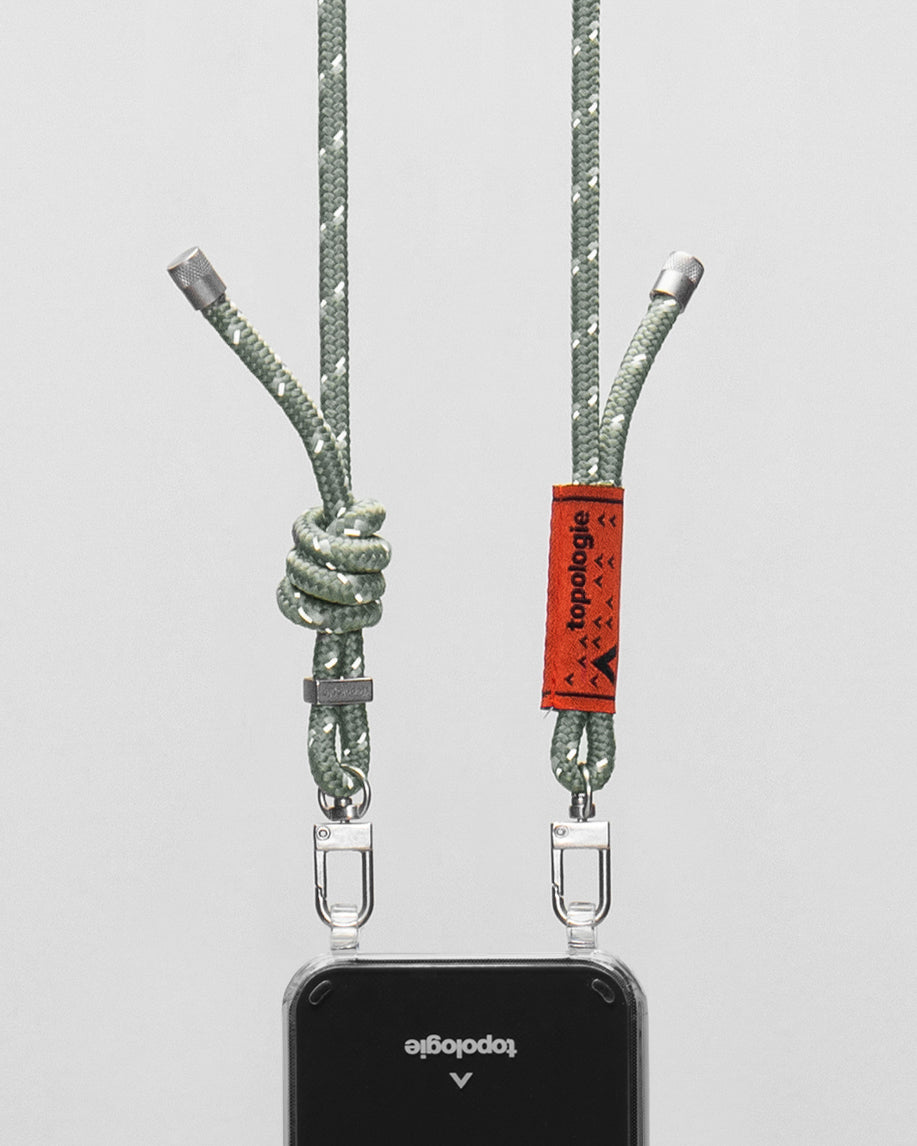 Verdon Phone Case / Clear / 6.0mm Rope / Sage Reflective