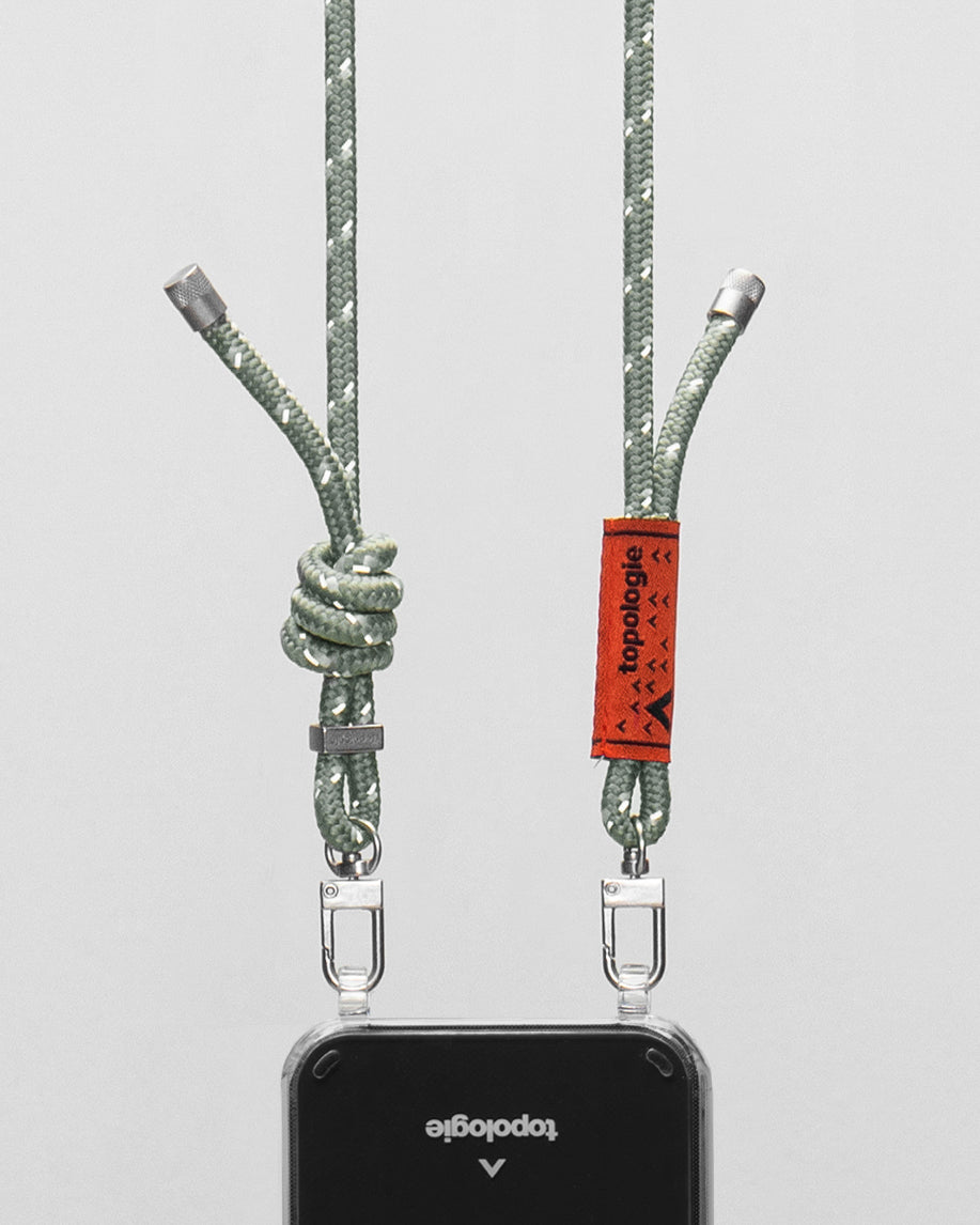 Verdon Phone Case / Clear / 6.0mm Rope / Sage Reflective
