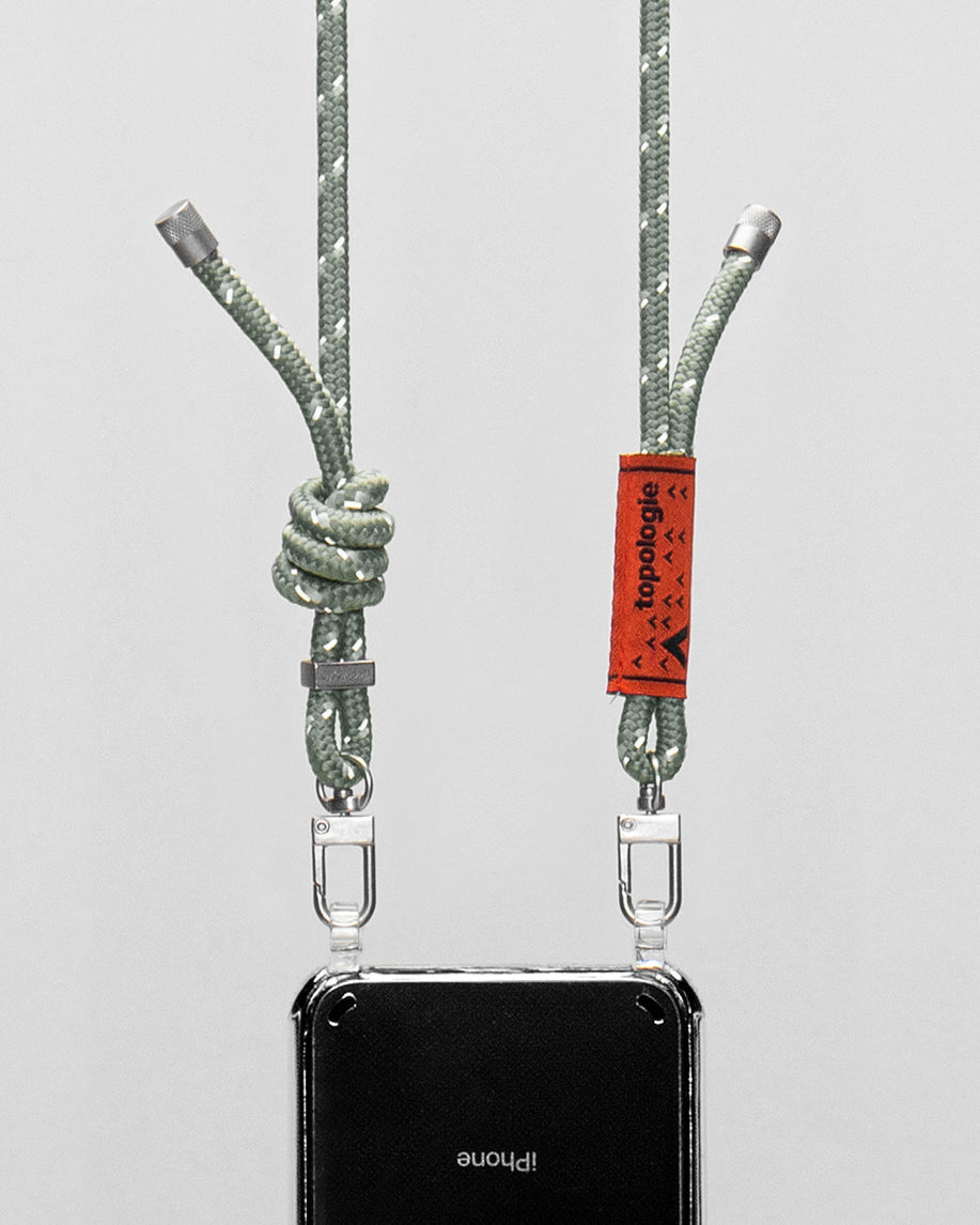 Verdon Phone Case / Clear / 6.0mm Rope / Sage Reflective