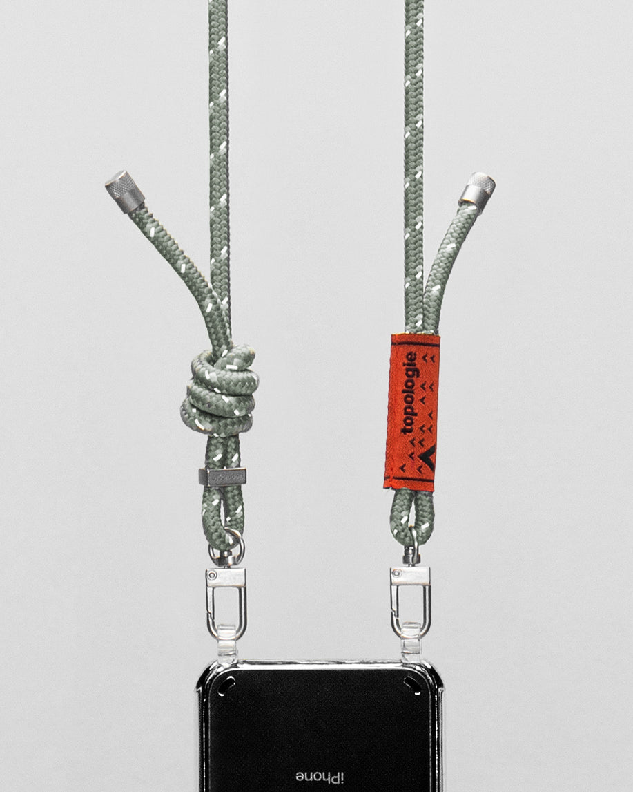 Verdon Phone Case / Clear / 6.0mm Rope / Sage Reflective