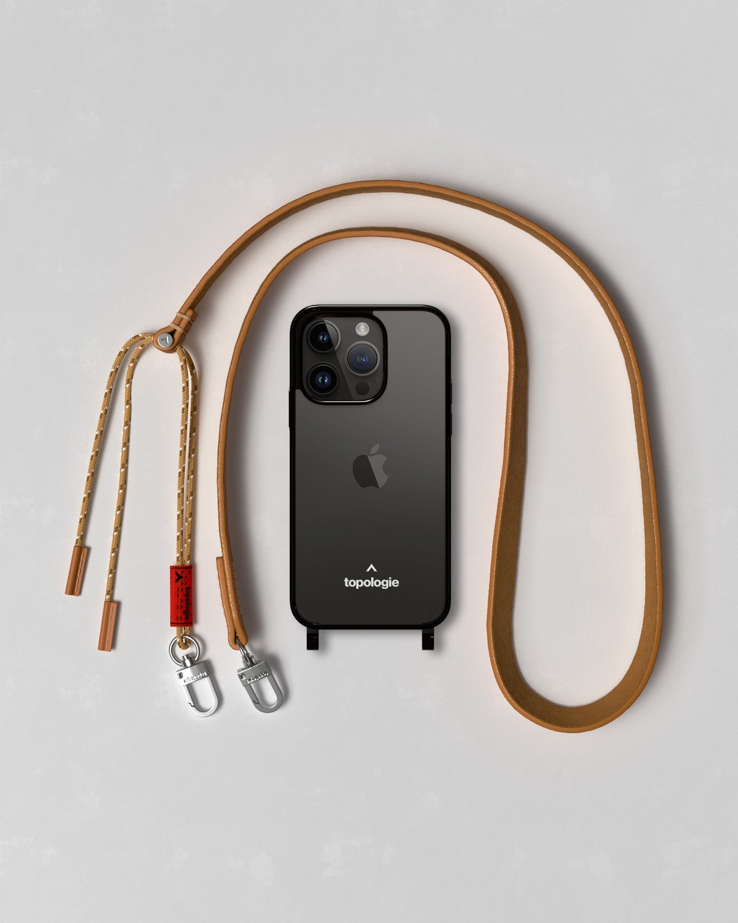 Verdon Phone Case / Smoke / Leather Strap / Tan