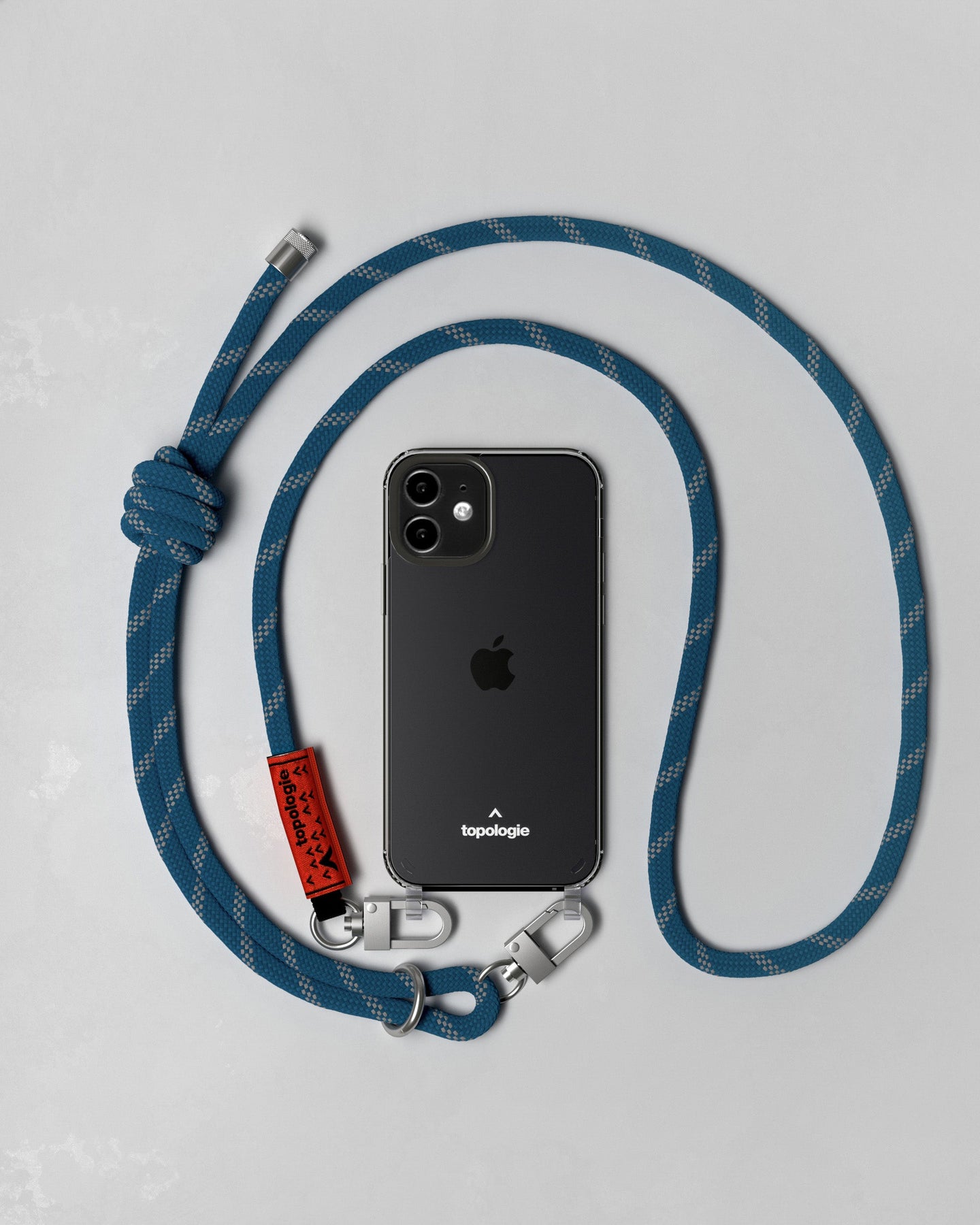 Verdon Phone Case / Clear / 8.0mm Rope / Aqua Reflective