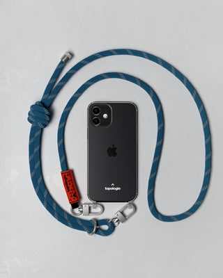 Verdon Phone Case / Clear / 8.0mm Rope / Aqua Reflective