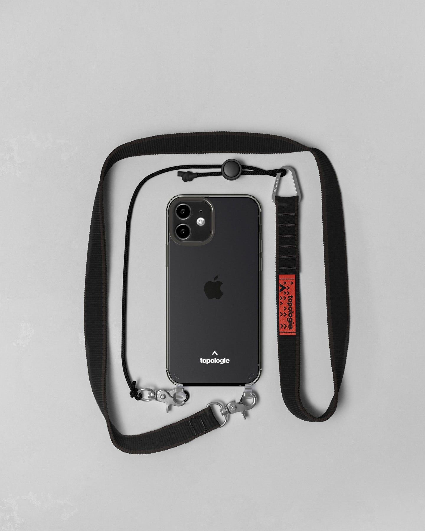 Verdon Phone Case / Clear / 20mm Sling / Black
