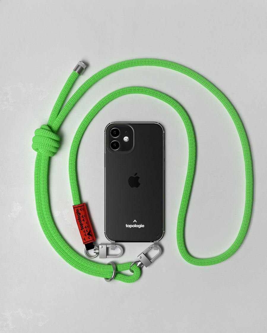 Verdon Phone Case / Clear / 8.0mm Rope / Green Solid