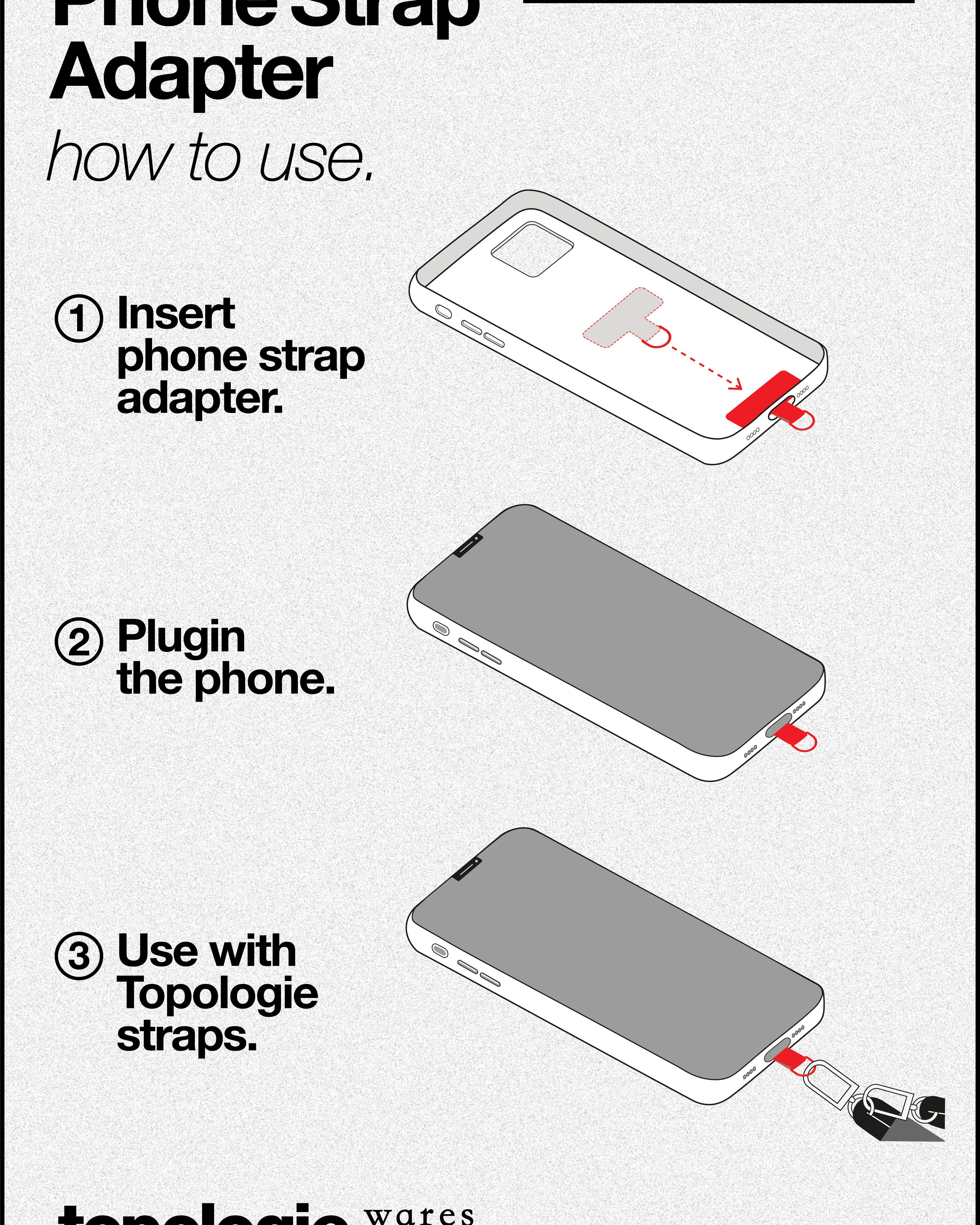 Phone Strap Adapter / 6.0mm Rope / Sage Reflective