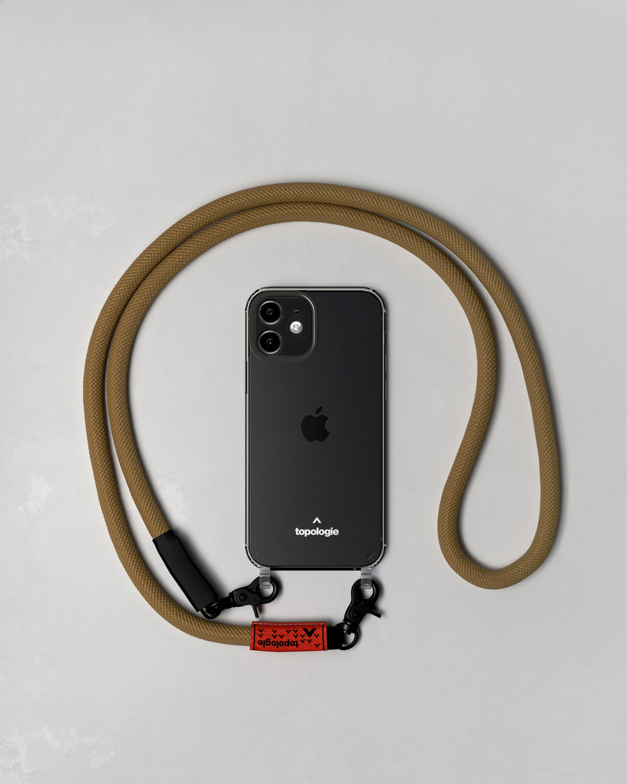 Verdon Phone Case / Clear / 10mm Rope / Khaki Solid