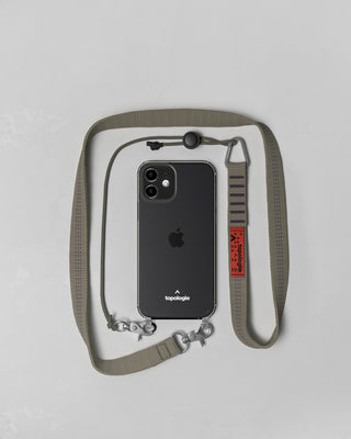 Verdon Phone Case / Clear / 20mm Sling / Moss Stripe