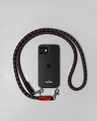 Verdon Phone Case / Clear / 10mm Rope / Navy Orange