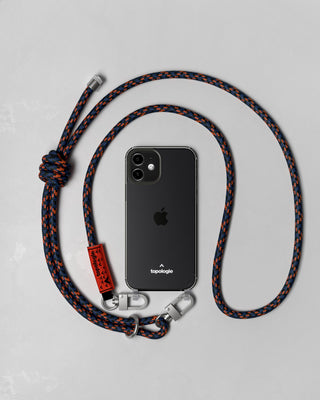 Verdon Phone Case / Clear / 8.0mm Rope / Navy Orange