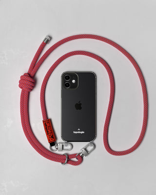 Verdon Phone Case / Clear / 8.0mm Rope / Red Blue Lattice