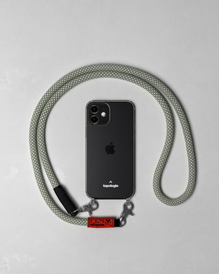 Verdon Phone Case / Clear / 10mm Rope / Sage Lattice