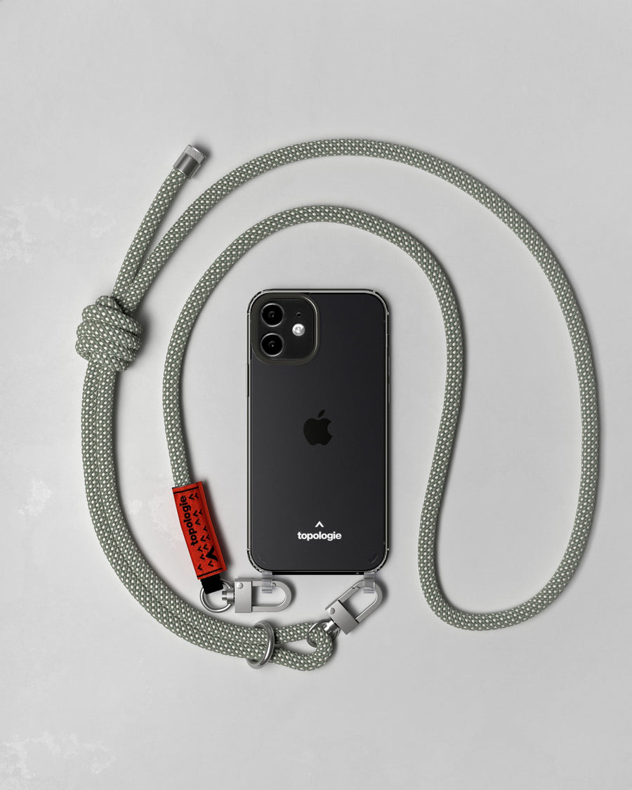 Verdon Phone Case / Clear / 8.0mm Rope / Sage Lattice
