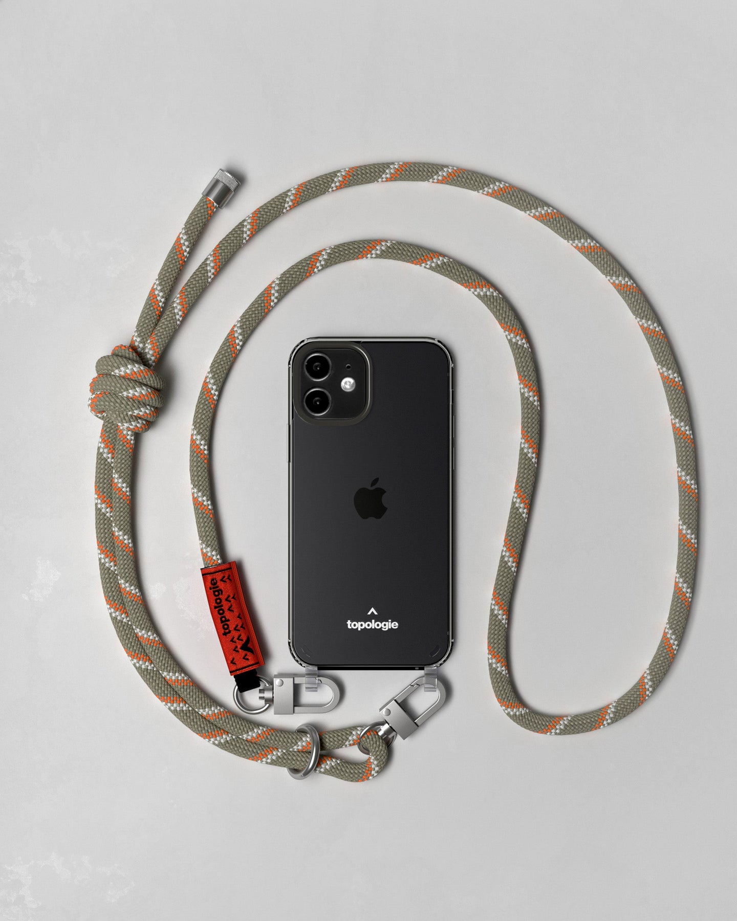 Verdon Phone Case / Clear / 8.0mm Rope / Sage Patterned