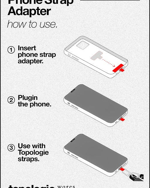 Phone Strap Adapter / 6.0mm Rope / Slate Reflective