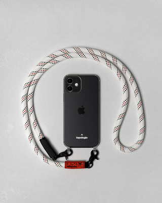 Verdon Phone Case / Clear / 10mm Rope / White Patterned