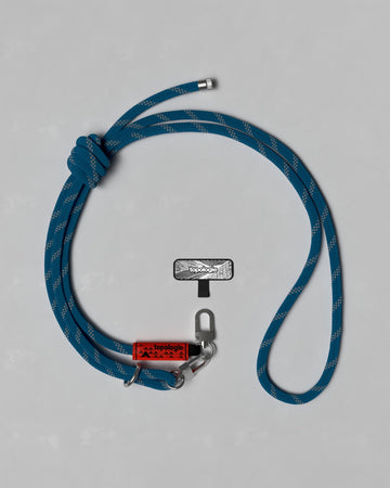 8.0mm Rope / Aqua Reflective + Phone Strap Adapter