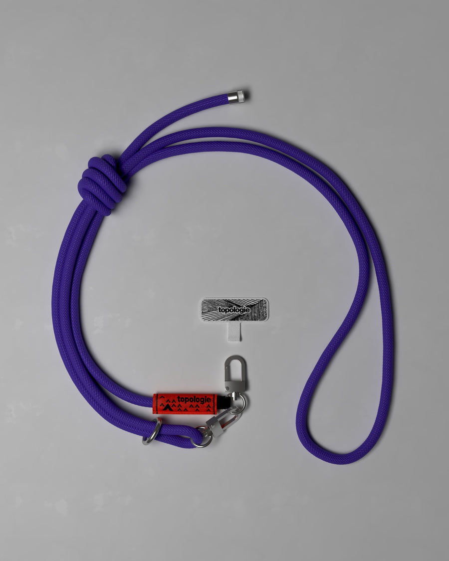 8.0mm Rope / Purple Solid + Phone Strap Adapter